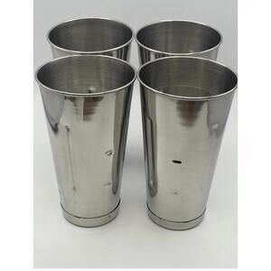 Pack of 4- 30oz Stainless Steel Milkshake Blender Cup Commercial Grade Immersion